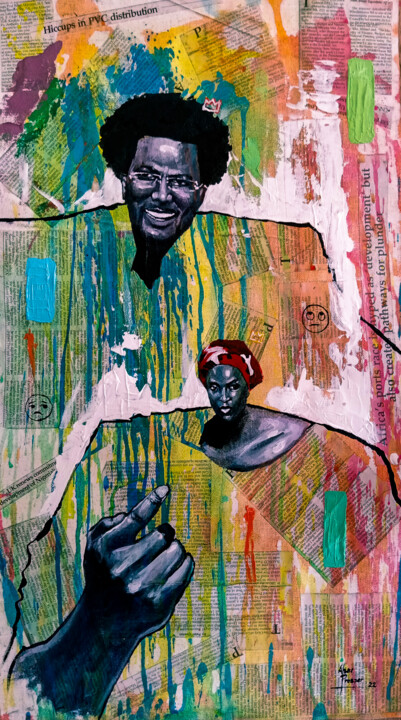 Pintura titulada "The Africa's port r…" por Aluu Prosper, Obra de arte original, Acrílico