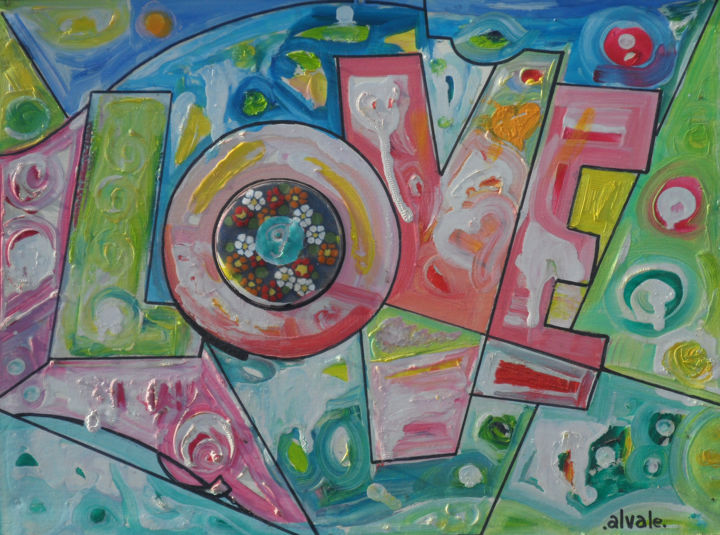 Peinture intitulée "Summer of Love" par Alvale, Œuvre d'art originale, Huile