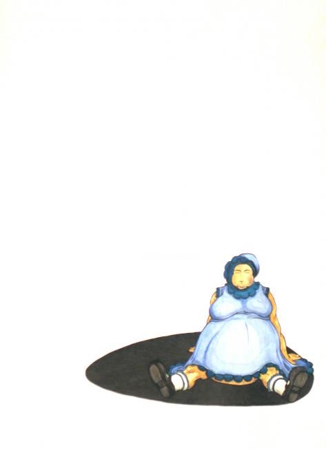 Pintura titulada "La gorda boya" por Alvaro Buira, Obra de arte original, Oleo
