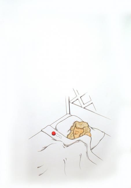 Pintura titulada "Te pinté mientras d…" por Alvaro Buira, Obra de arte original, Oleo