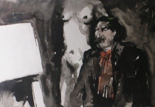 Pintura titulada "Pintando II" por Alvaro Izurieta, Obra de arte original, Oleo