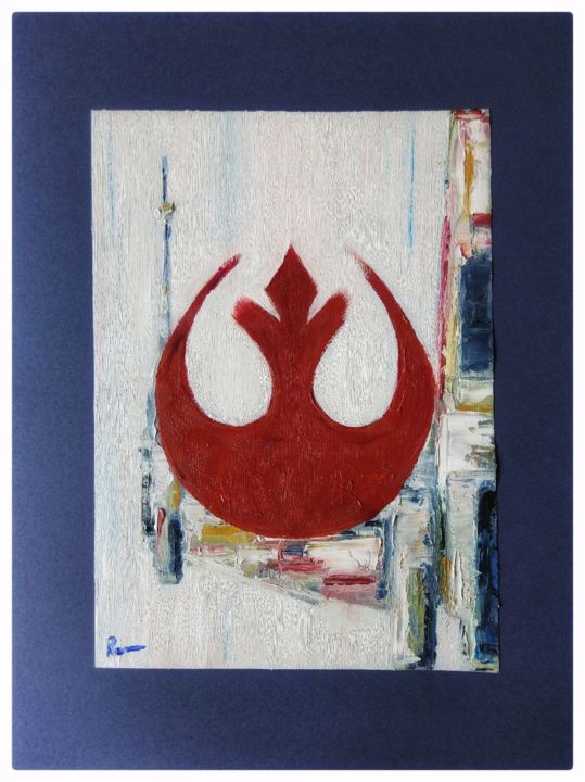 Pittura intitolato "Star Wars Rebel All…" da Alvaro Ramirez, Opera d'arte originale, Olio