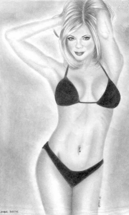 Drawing titled "Baywatch Babe" by Martz, Original Artwork, Other