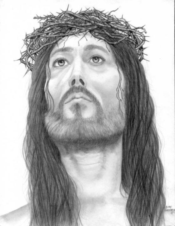 Tekening getiteld "Jesus" door Martz, Origineel Kunstwerk, Anders