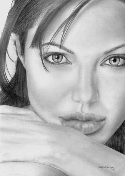 Drawing titled "Angelina" by Martz, Original Artwork, Other