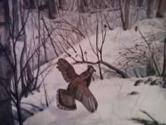 Peinture intitulée "Snowbird" par Alexandria Figueroa, Œuvre d'art originale, Huile