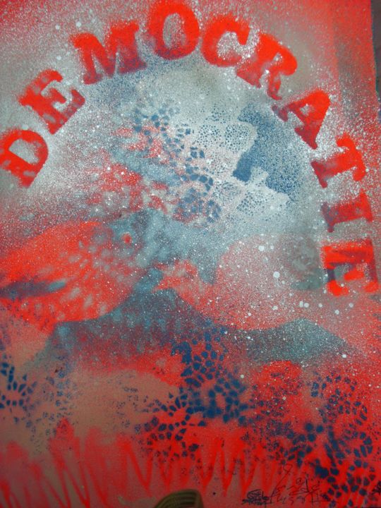 Arts numériques intitulée "Démocratie, une oeu…" par Alyssa Aly Yssa, Œuvre d'art originale,