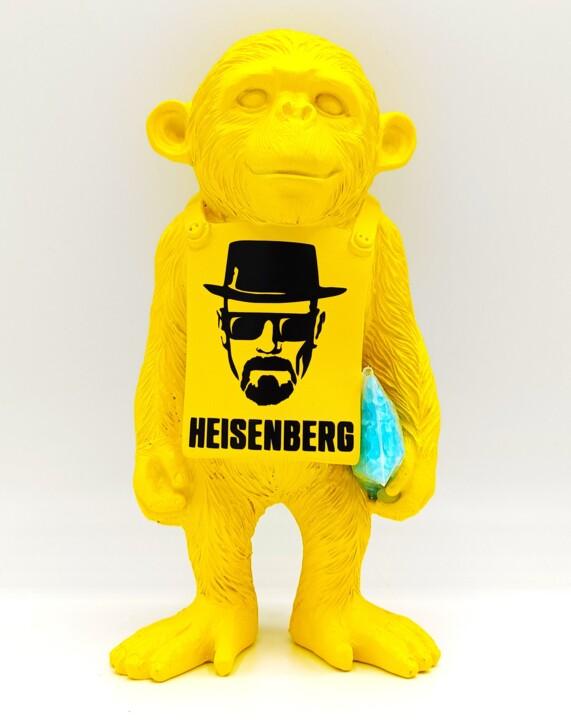 Скульптура под названием "Heisen Chimp" - Ama, Подлинное произведение искусства, Коллажи
