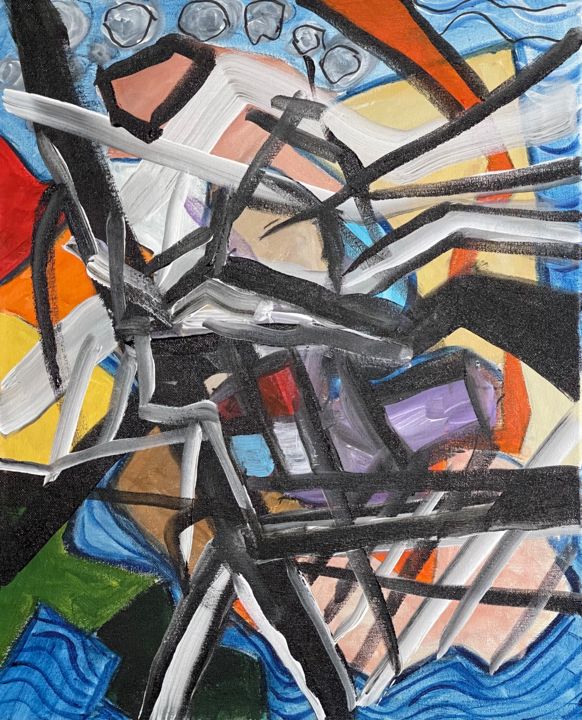 Pintura titulada "Unfinished Deeds" por Alfredo Machado Zingg, Obra de arte original, Acrílico Montado en Bastidor standard