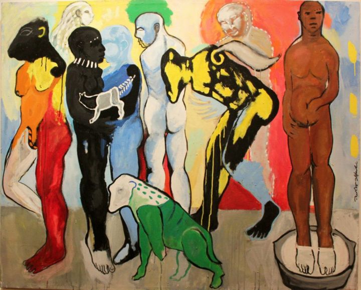 Painting titled "leaving-1.jpg" by Amado Alfadni, Original Art, Oil
