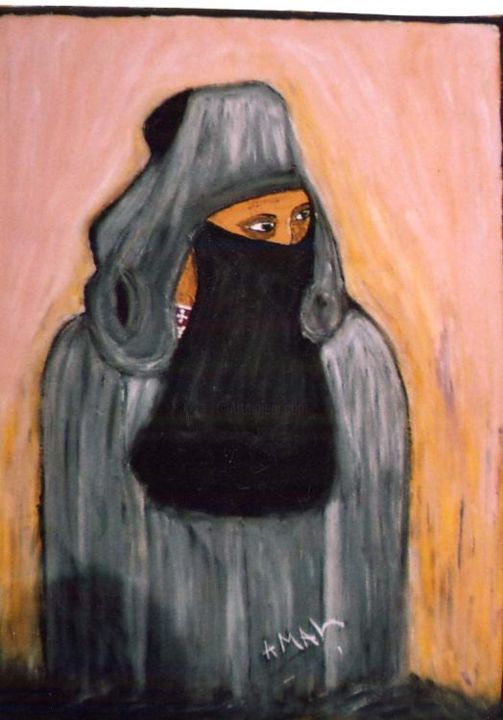 Painting titled "femme Marocaine des…" by La Marocaine Bensaid, Original Artwork
