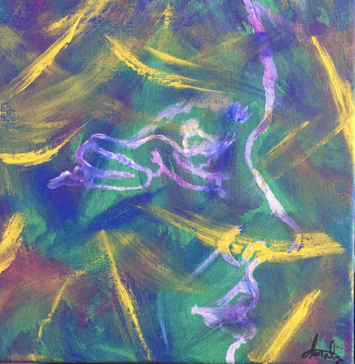 Pittura intitolato "EYA" da Amy Bho, Opera d'arte originale, Acrilico