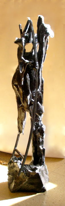 Escultura intitulada "Destrossus" por Amamede, Obras de arte originais, Madeira