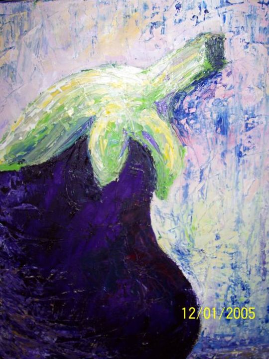 Painting titled "Eggplant" by Amanda Garrison, Original Artwork