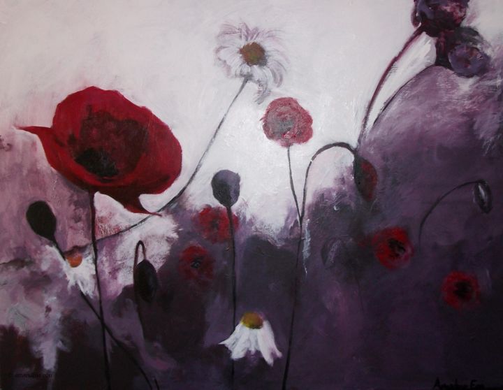 Peinture intitulée "bouquet" par Amandine Eon, Œuvre d'art originale