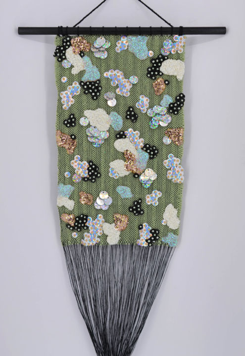 Art textile intitulée "Méduse" par Amandine Bouet, Œuvre d'art originale,