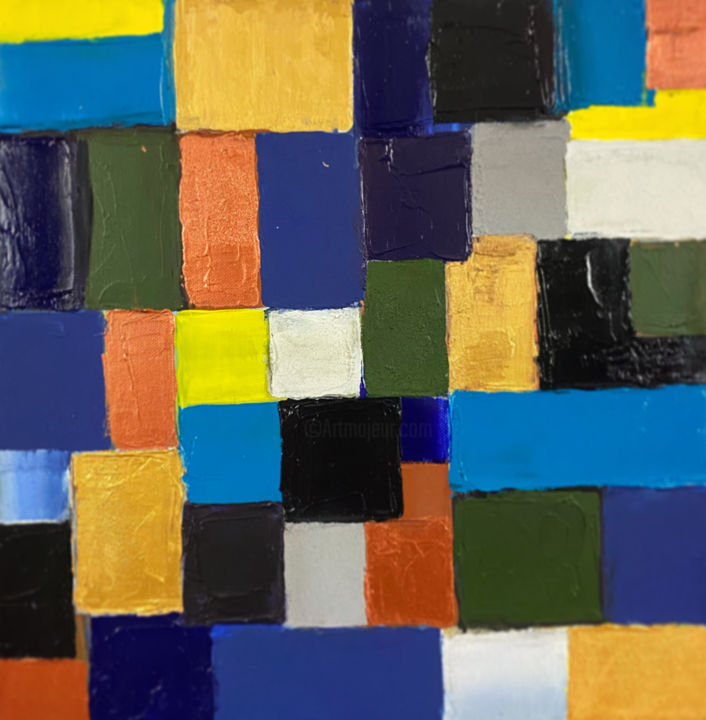 Peinture intitulée "Cubes" par Amandy-Art, Œuvre d'art originale, Acrylique