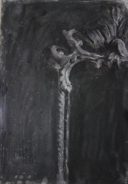 Dessin intitulée "Presence of Absenc…" par Amani Hassan, Œuvre d'art originale, Fusain