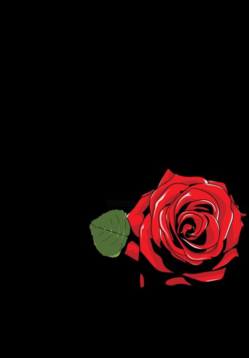 Arte digitale intitolato "dark rose" da Amanpreetsm, Opera d'arte originale, Altro