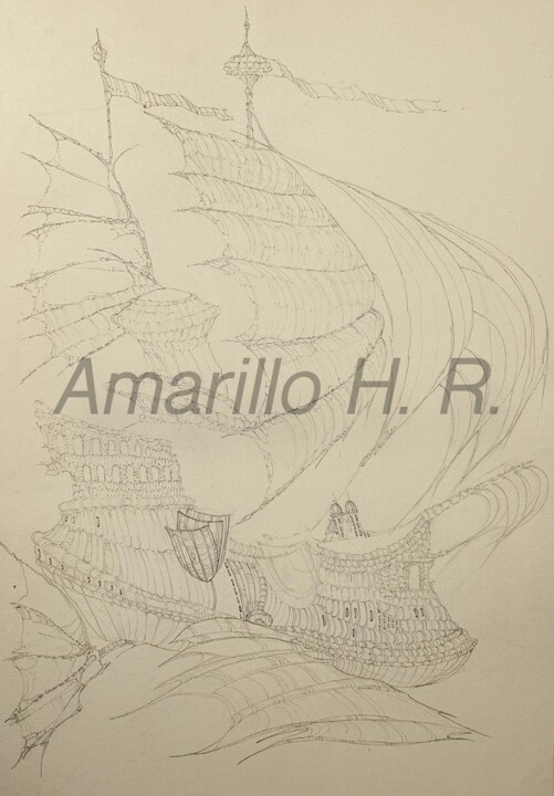 Tekening getiteld "NAUTILO" door Amarillohr, Origineel Kunstwerk, Potlood