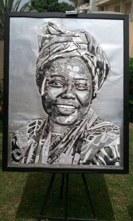 Sculpture titled "PORTRAIT DE WANGARI…" by Sobel, Original Artwork