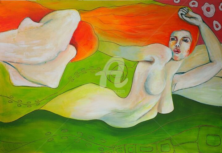 Картина под названием "Gea" - Amaya Gallery, Подлинное произведение искусства, Акрил