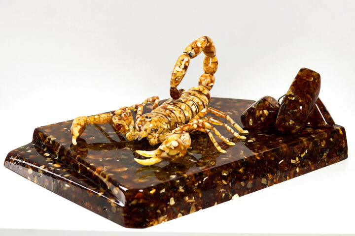 Sculpture titled "Scorpion King" by Vadim Bakulin, Original Artwork, Stone