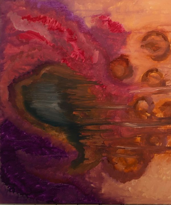 「Universe」というタイトルの絵画 Amber Rollinsによって, オリジナルのアートワーク, グワッシュ水彩画
