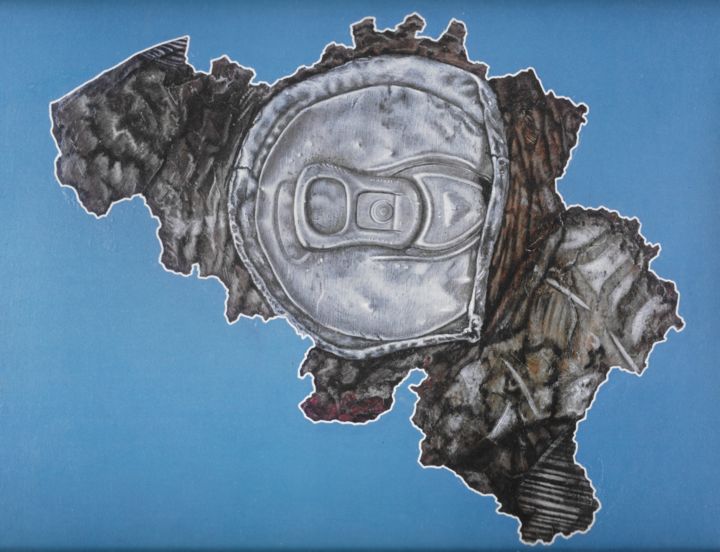 Painting titled "? What makes this c…" by Jan Deckx, Original Art, Acrylic