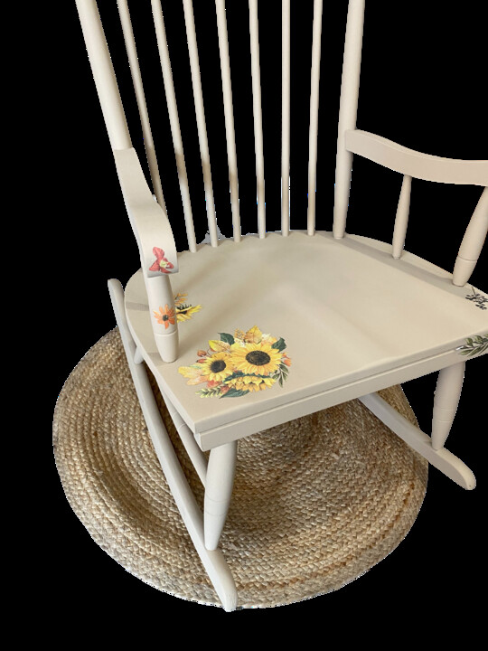Художественная композиция под названием "Rocking chair ( Cha…" - Ambition D'Art, Подлинное произведение искусства, Акрил