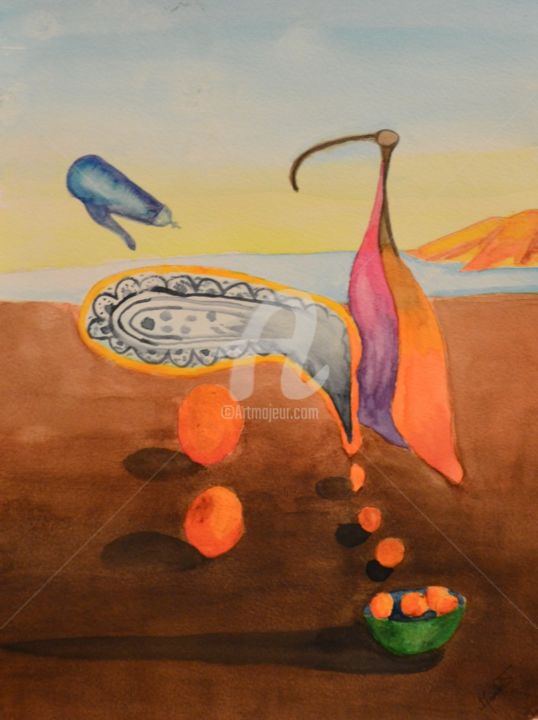 Drawing titled "Creation des orange" by Ambre Martel, Original Artwork, Other