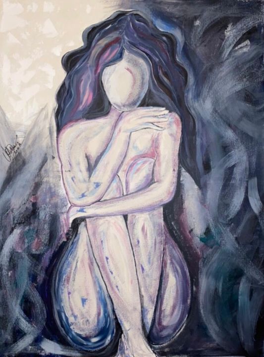 Peinture intitulée "Lost identity" par Amela Reçi, Œuvre d'art originale, Acrylique