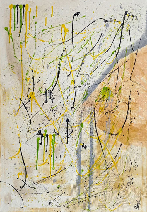 Peinture intitulée "Melting Colors" par Amela Reçi, Œuvre d'art originale, Acrylique