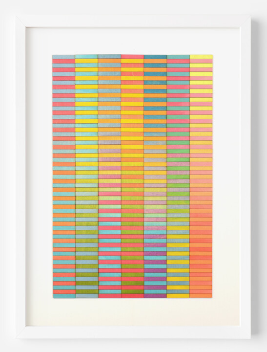 "Blocks Colour study…" başlıklı Tablo Amelia Coward tarafından, Orijinal sanat, Akrilik Ahşap panel üzerine monte edilmiş
