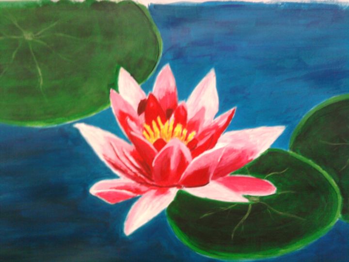 Peinture intitulée "nenuphare.jpg" par Amélia Costa, Œuvre d'art originale, Huile