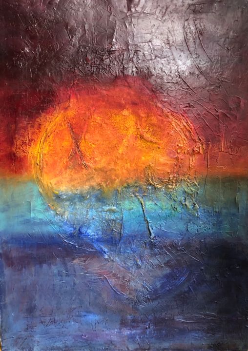 Painting titled "Apocalypse" by Amélie Brunet, Original Artwork, Acrylic