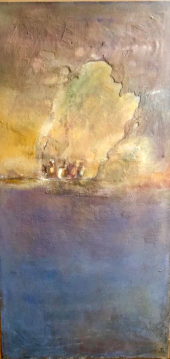 Painting titled "Mirage" by Amélie Brunet, Original Artwork, Acrylic