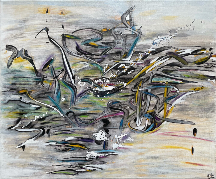 Pintura intitulada "Comme par enchantem…" por Amélie Osleau, Obras de arte originais, Pastel Montado em Armação em madeira