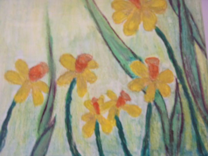 Peinture intitulée "Les Narsices" par Amelle Jarjees, Œuvre d'art originale, Acrylique