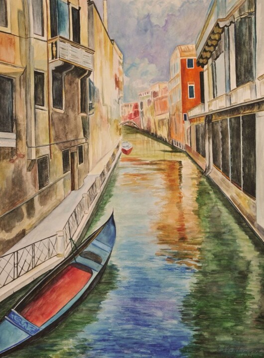 Malerei mit dem Titel "Venice" von Amelly Abraham, Original-Kunstwerk