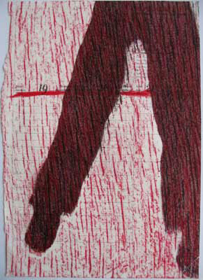Malerei mit dem Titel "Long Leg" von Ameret, Original-Kunstwerk,