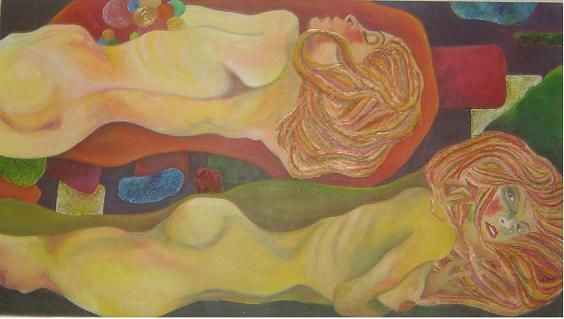 Peinture intitulée "Klimtix - Rayito de…" par Rayito De Sol, Œuvre d'art originale