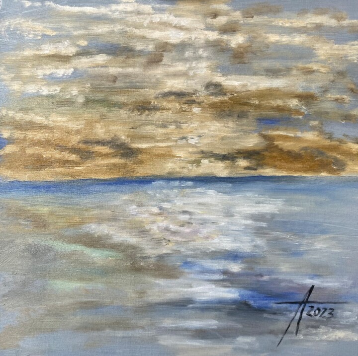 Malerei mit dem Titel "From Seashore" von Américo Venâncio Lopes Machado Filho, Original-Kunstwerk, Öl