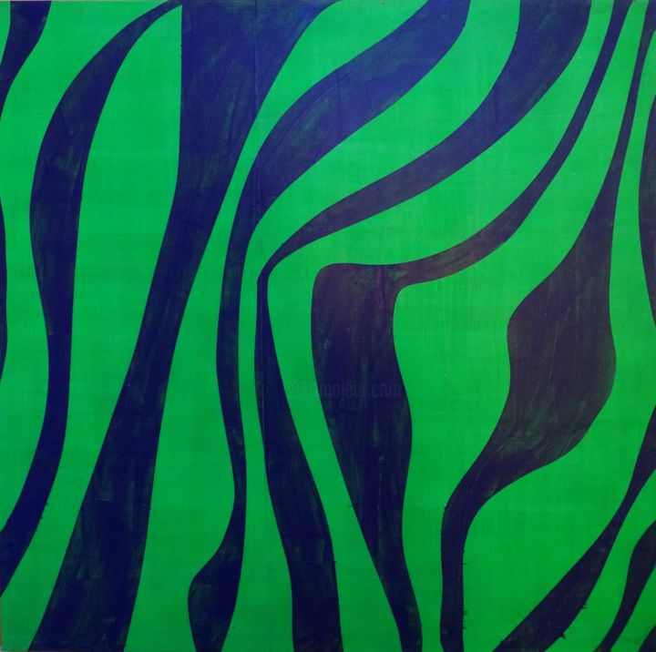 Painting titled "диско зебра" by Arman Grigorian, Original Art, Acrylic