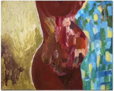 Nativité - Painting ©1996 by Amil Asousa -