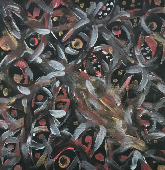 Pintura titulada "Loeil nu" por Daman, Obra de arte original, Acrílico