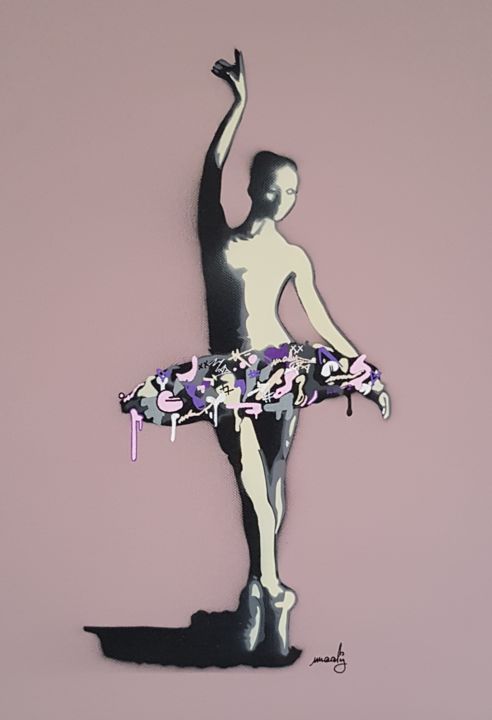 Peinture intitulée "La danseuse" par Madig, Œuvre d'art originale, Acrylique