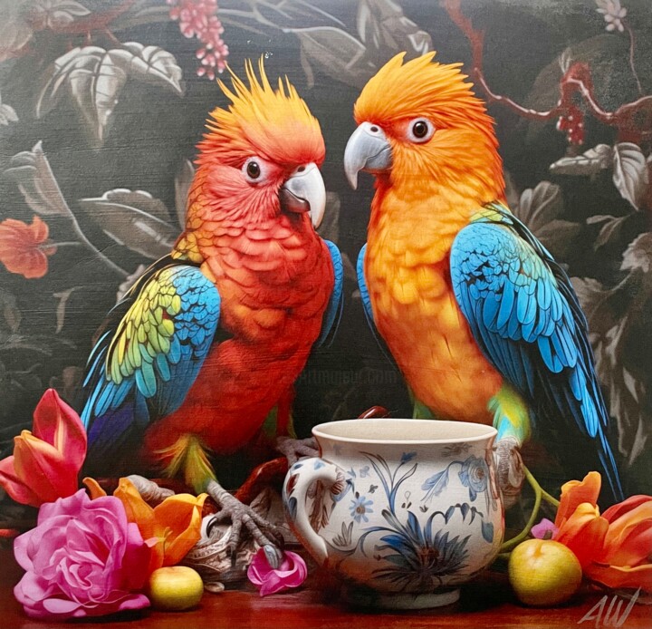 Картина под названием "Our true colors" - Amirata Winter, Подлинное произведение искусства, Акрил Установлен на Деревянная п…