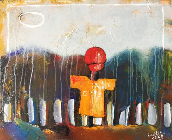 Painting titled "11. Ami d'enfance" by Georgy Amiridze, Original Artwork, Acrylic