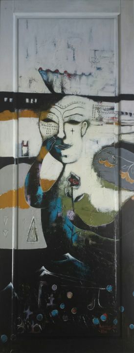 Картина под названием "1. La reine" - Georgy Amiridze, Подлинное произведение искусства, Акрил